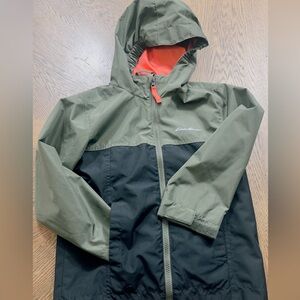 Kids Eddie Bauer Olive and Black Hooded Jacket SX 5/6